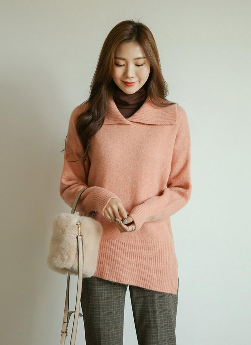 アンバランスカラーニット