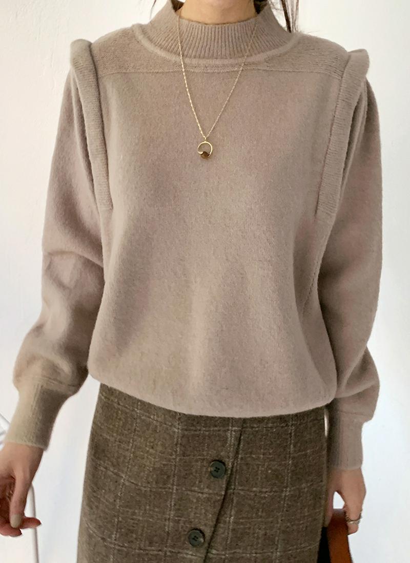 ショルダーディテールニット・全3色