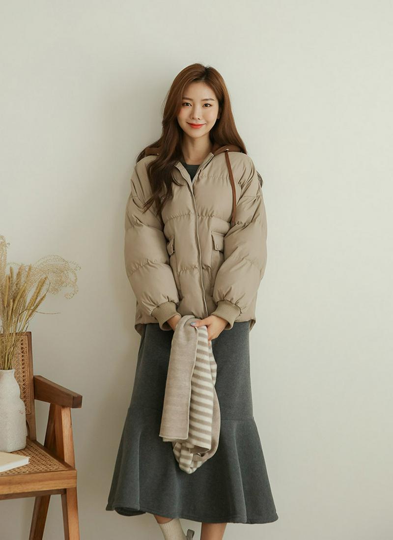 コットンフード中綿ジャケット