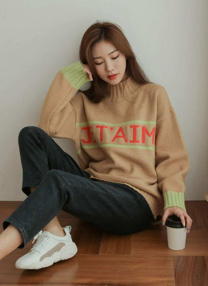 JET'AIMEカラーコントラストニット