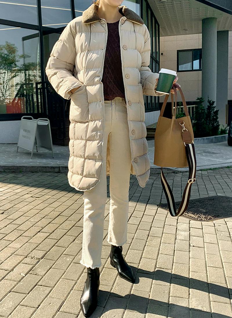 スクエアキルティング中綿ジャケット