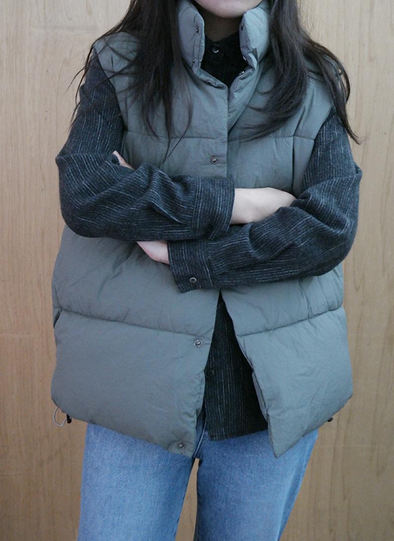 ハイネック中綿ベストジャケット