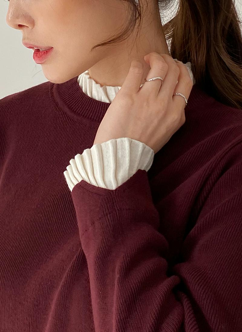 プリーツヘムニット・全5色