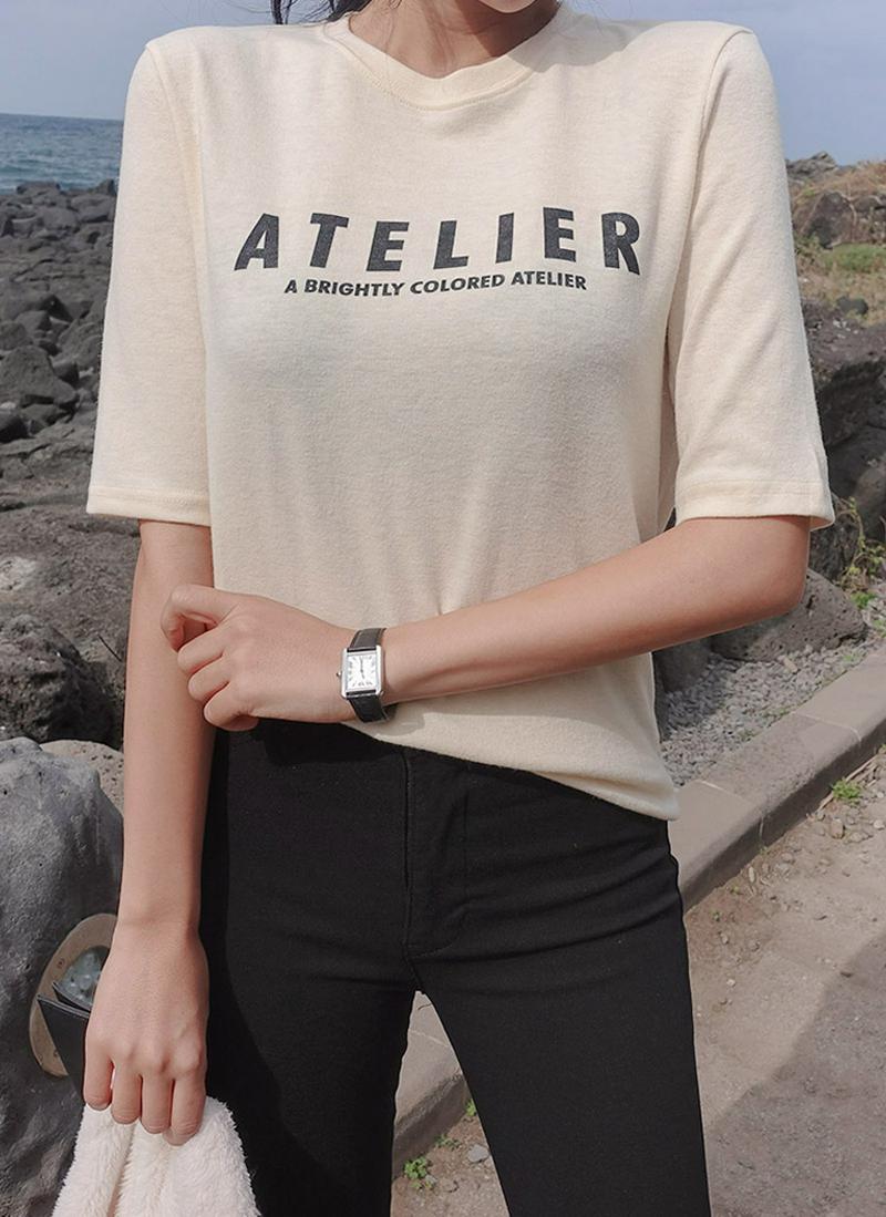 ATELIERアンゴラ混Tシャツ