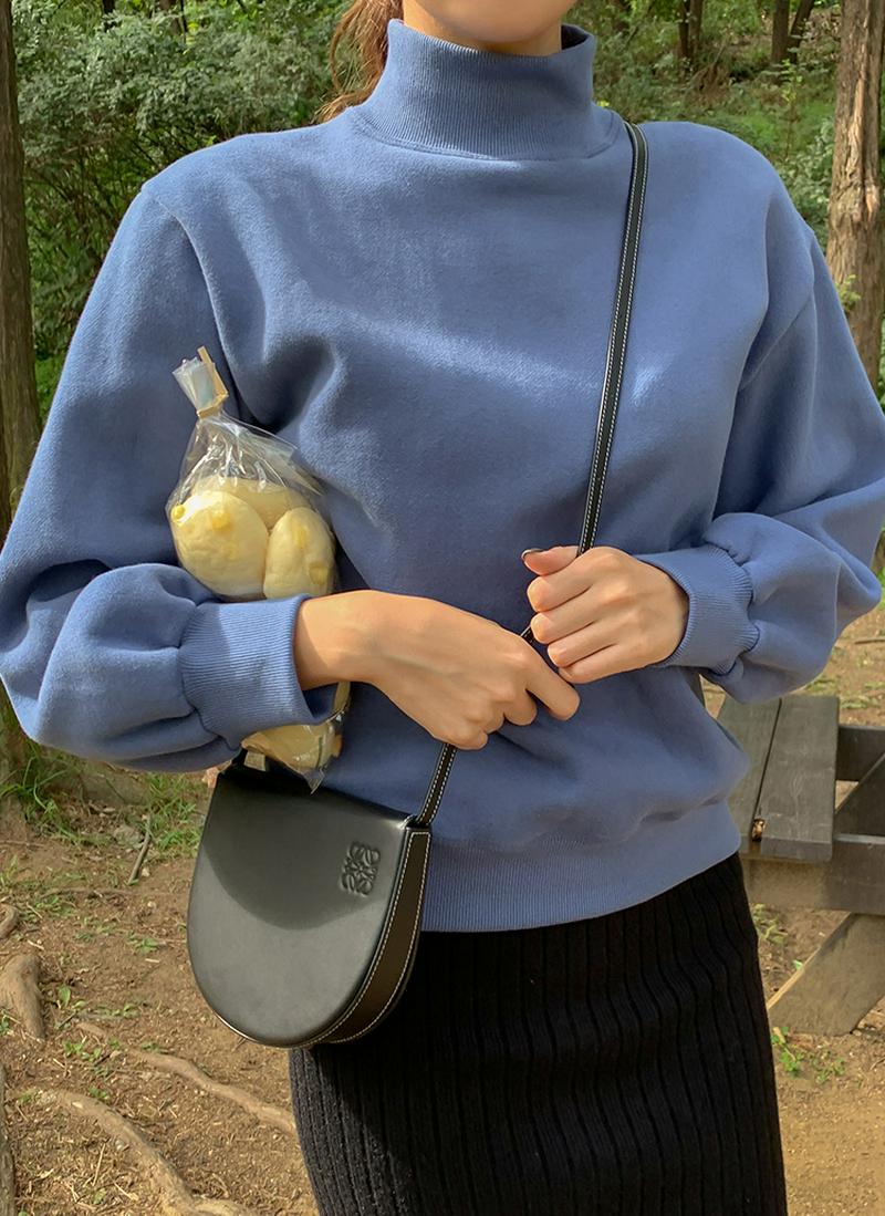 裏起毛モックネックスウェット