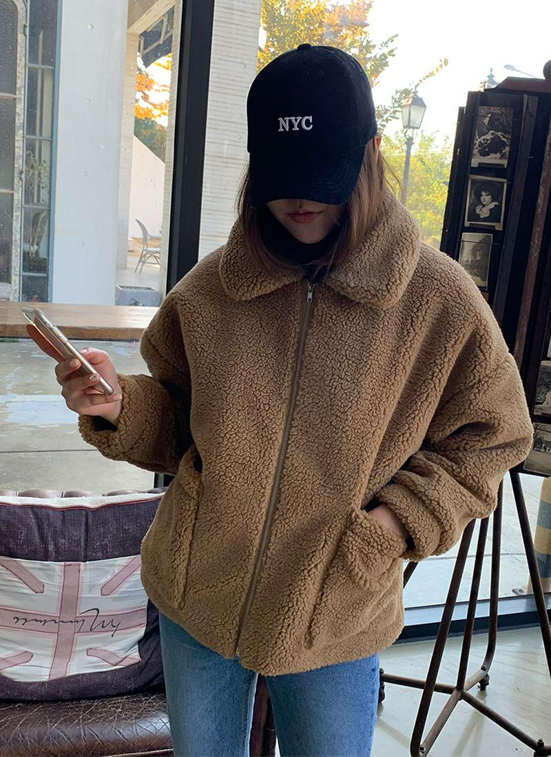 ボアジップアップカラージャケット