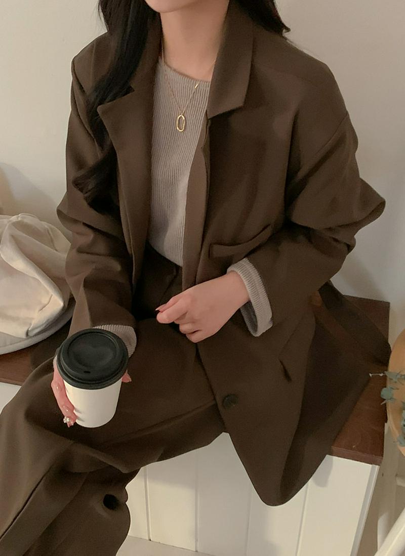 テーラードカラーシングルジャケット