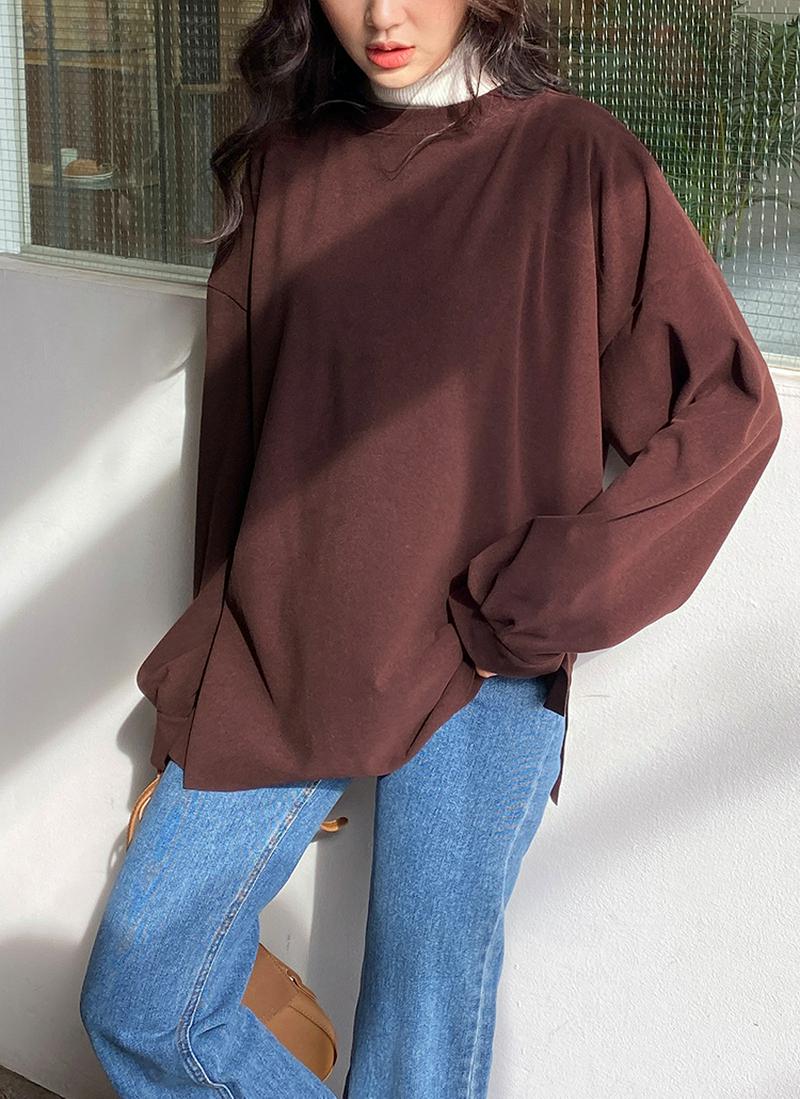裏起毛スリットTシャツ・全3色