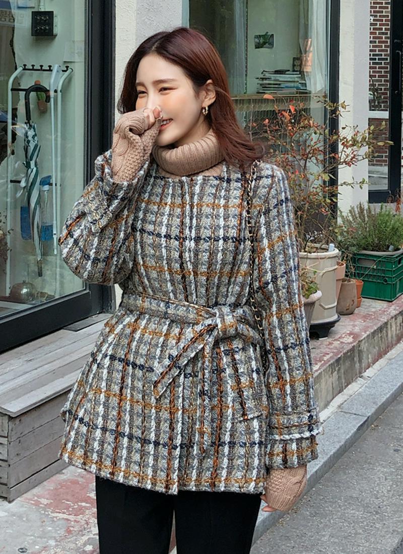 ウール混ツイードジャケット