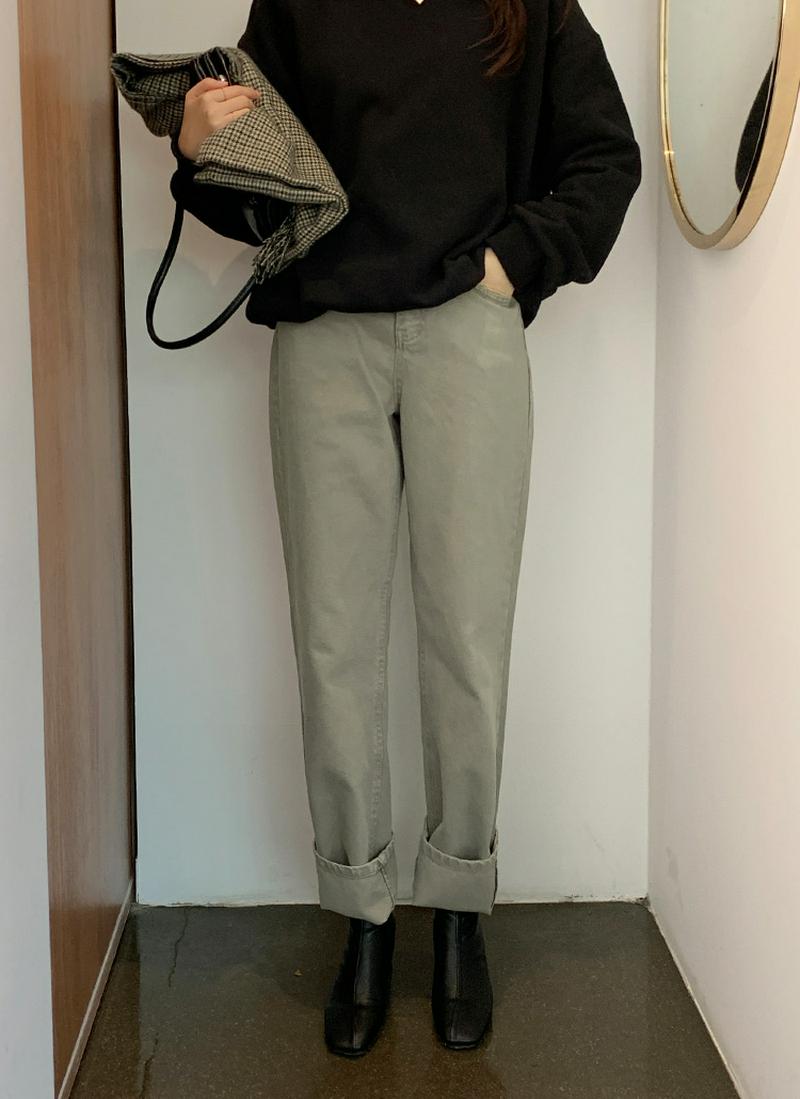 ロングストレートコットンパンツ