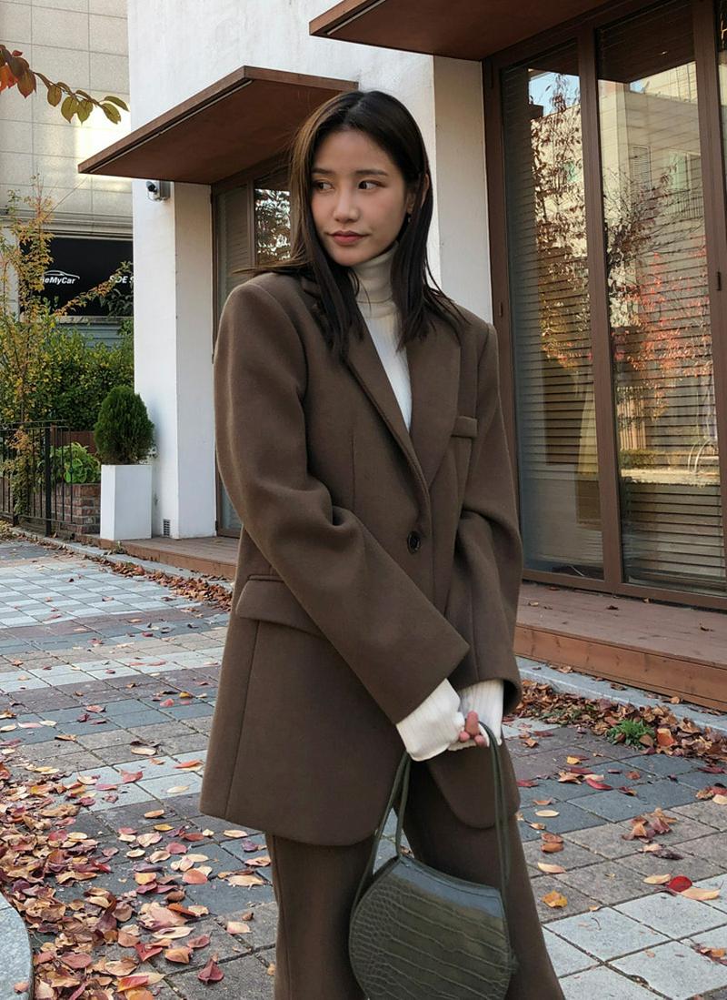 ウール混シングルジャケット