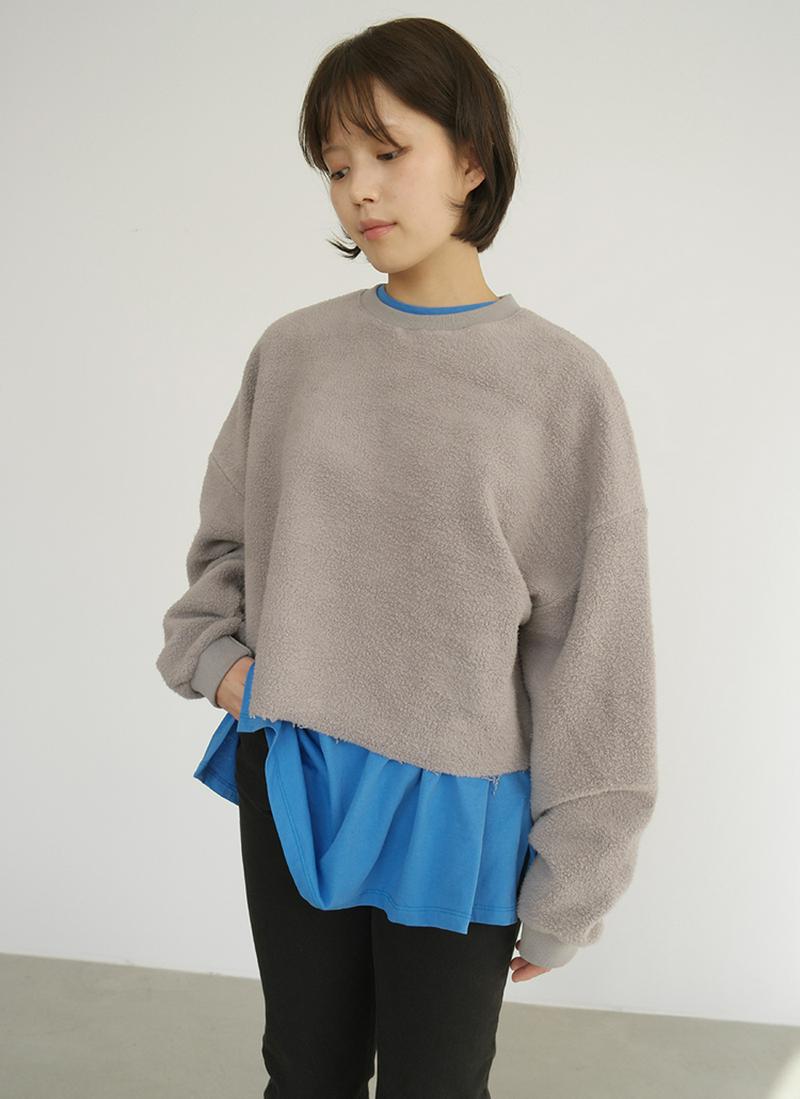 カットオフクロップドスウェットシャツ