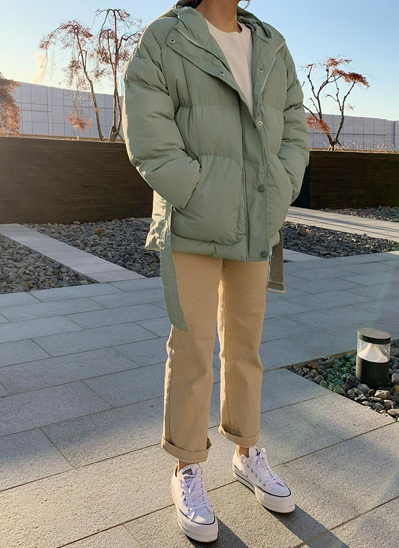 ベルト付ウェルロンフードジャケット