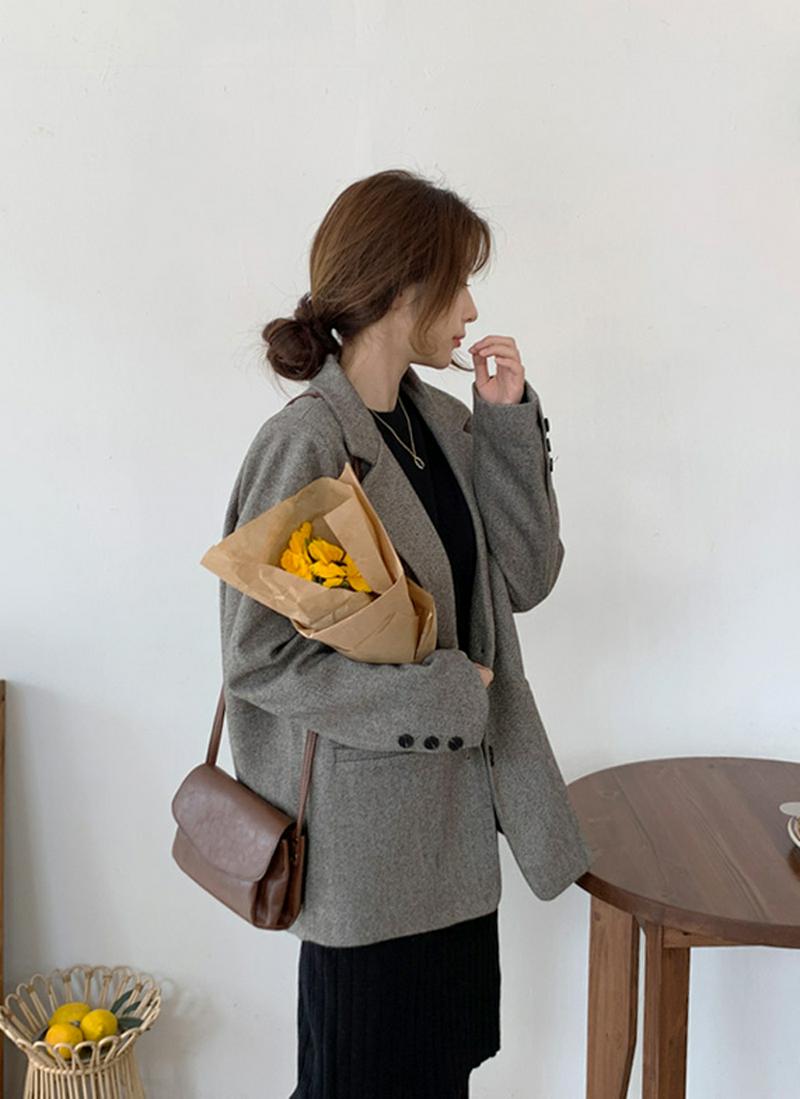 スリットポケットヘリンボーンジャケット