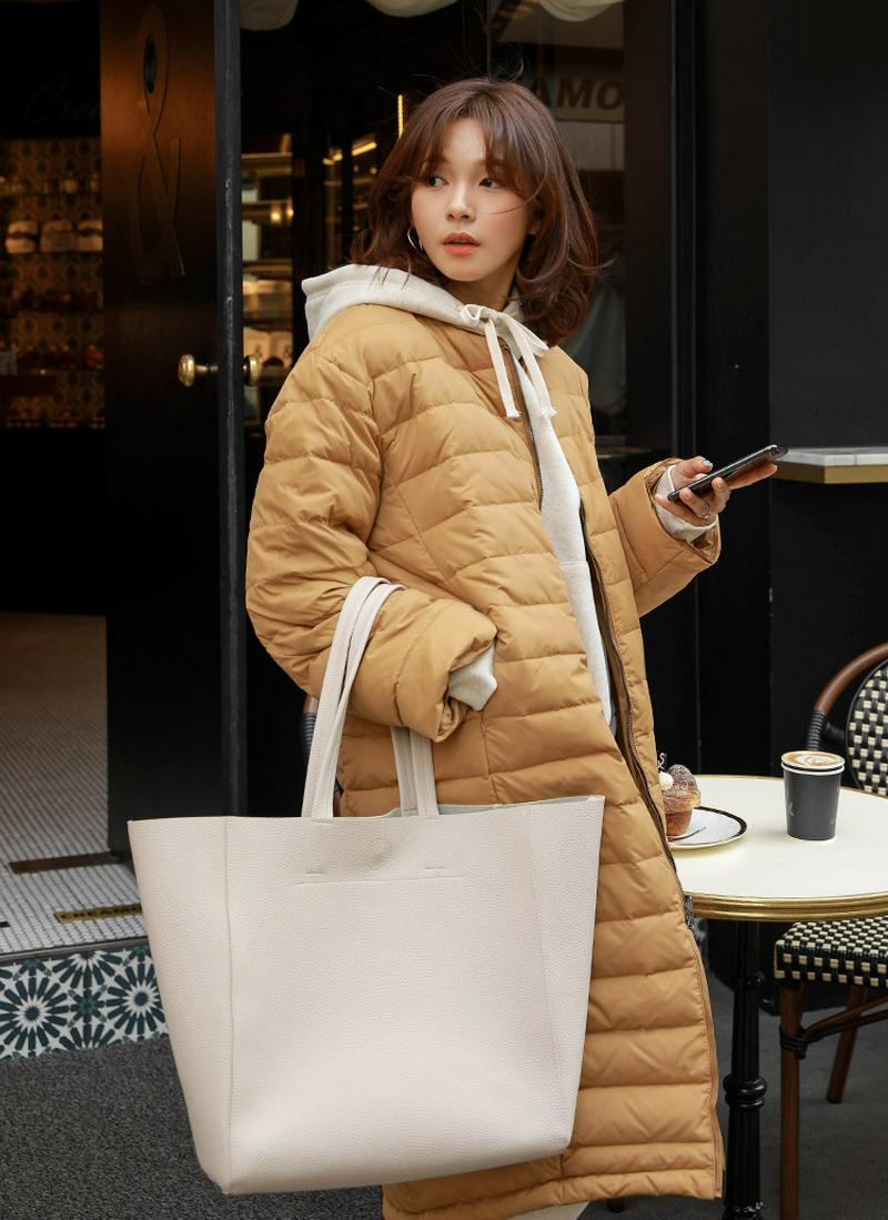 マフラー付グースダウンジャケット