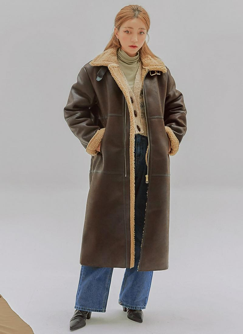 ロングムートンライクジャケット