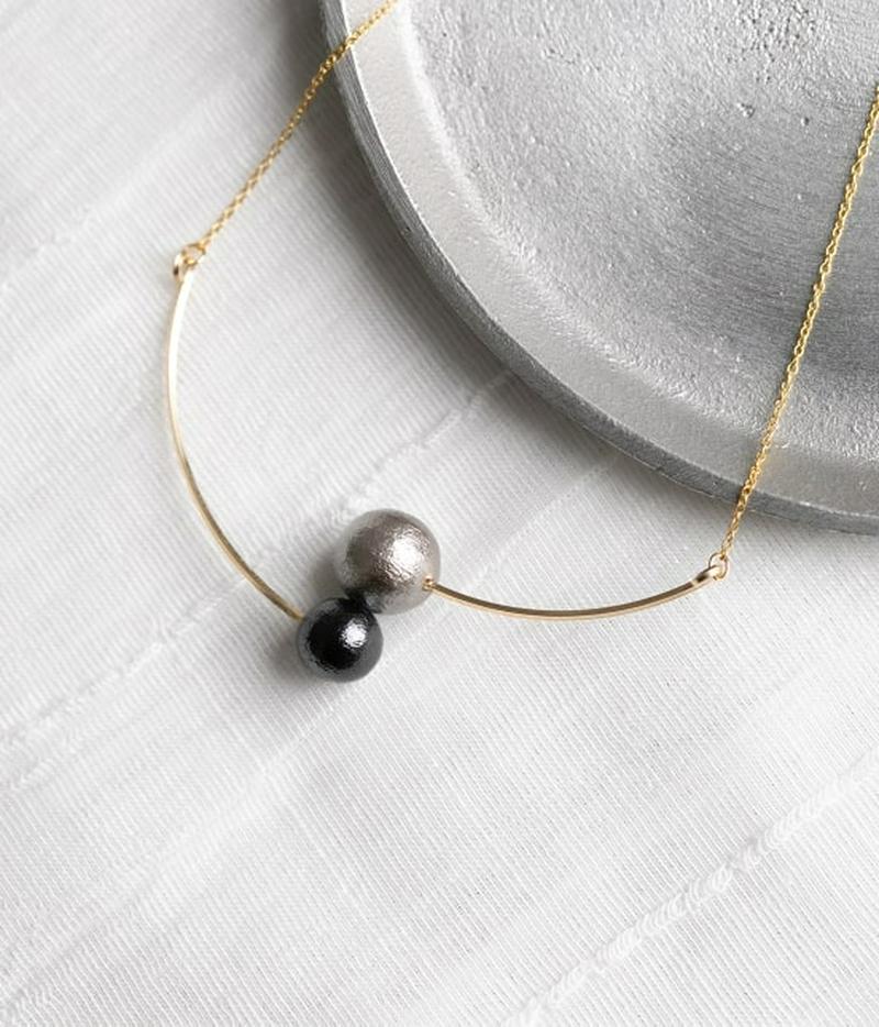 【DeWLuX】コットンパール2粒ネックレス