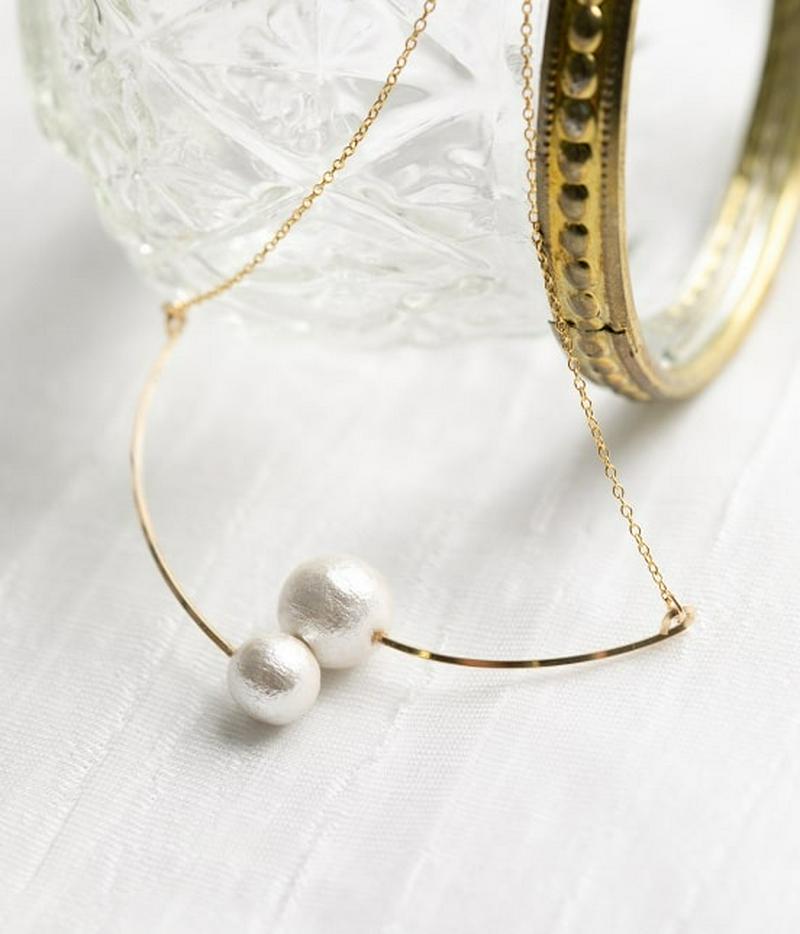 【DeWLuX】コットンパール2粒ネックレス