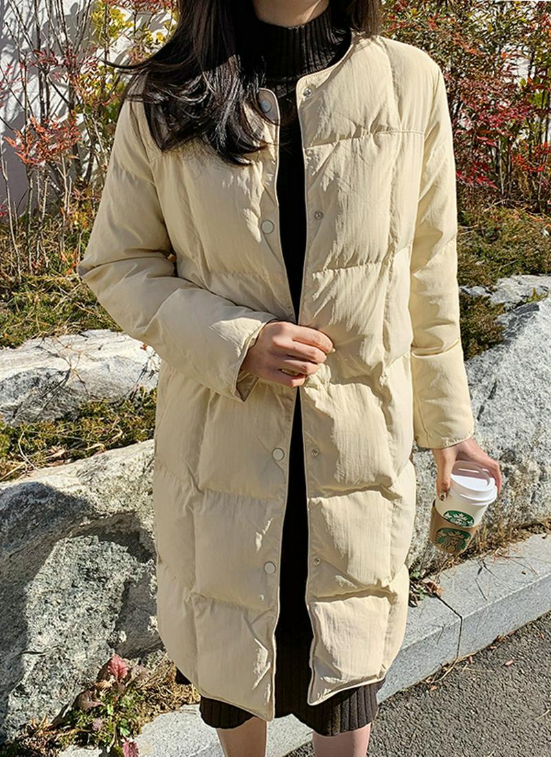 ノーカラーウェルロンロングジャケット