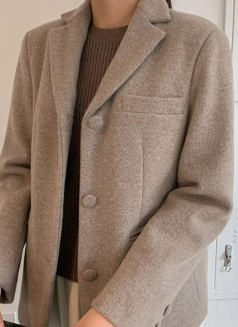 くるみボタンアクリル混ジャケット