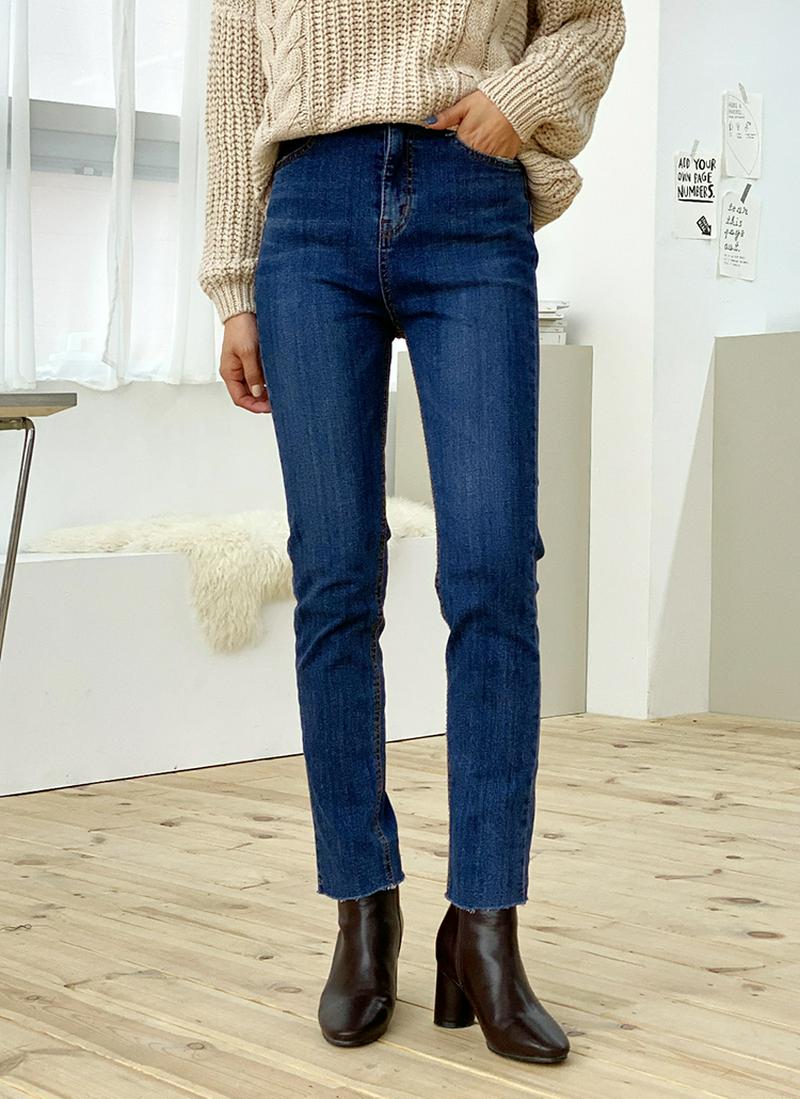 ハイウエストスリムデニムパンツ・全1色