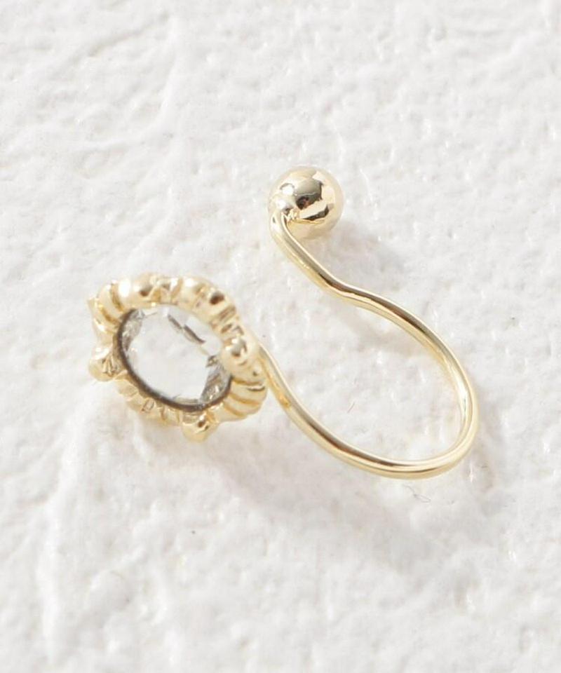 重ねサークル＆ビジューセットノンホールピアス