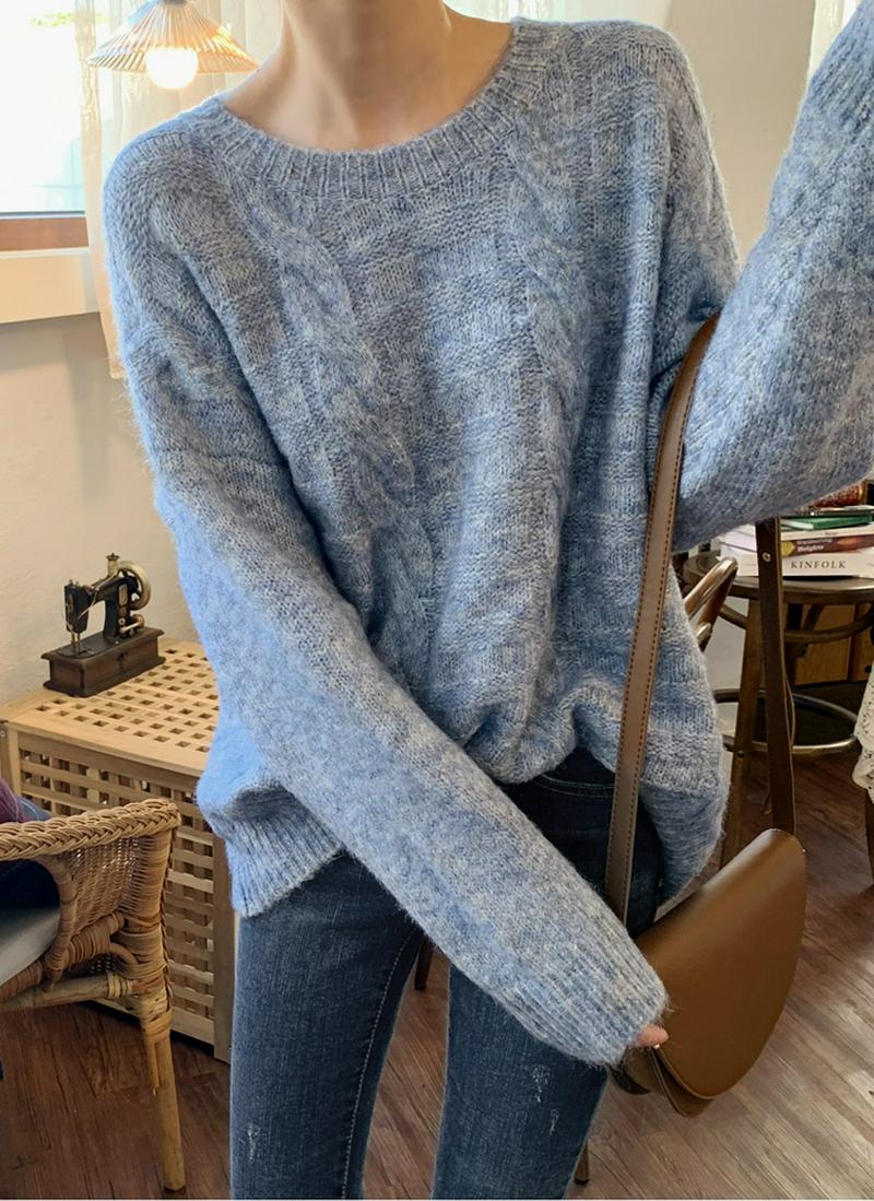 メランジツイストニット