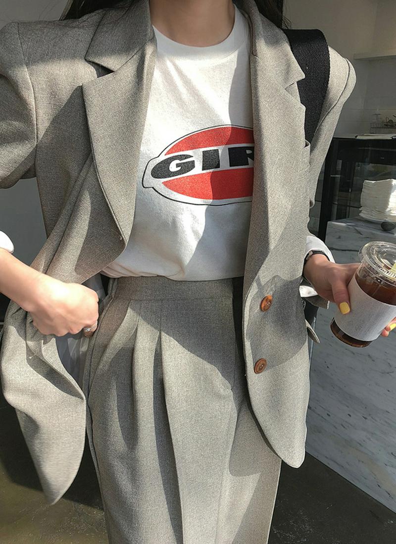 Heyダイアゴナルボタンジャケット