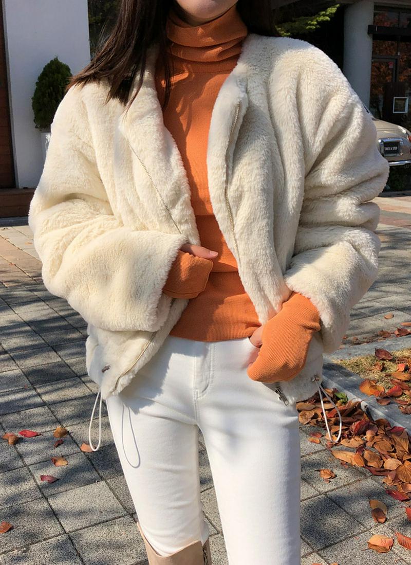 ストリングフェイクファージャケット