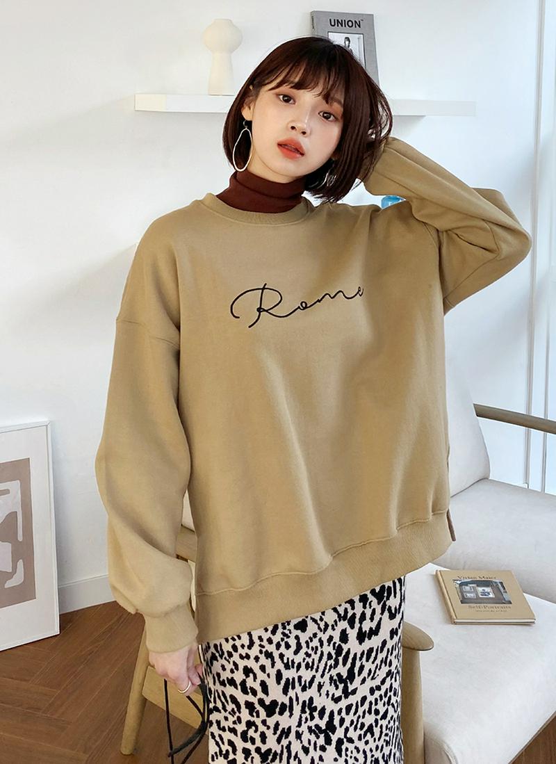 裏起毛ロゴ刺繍スウェット・全4色