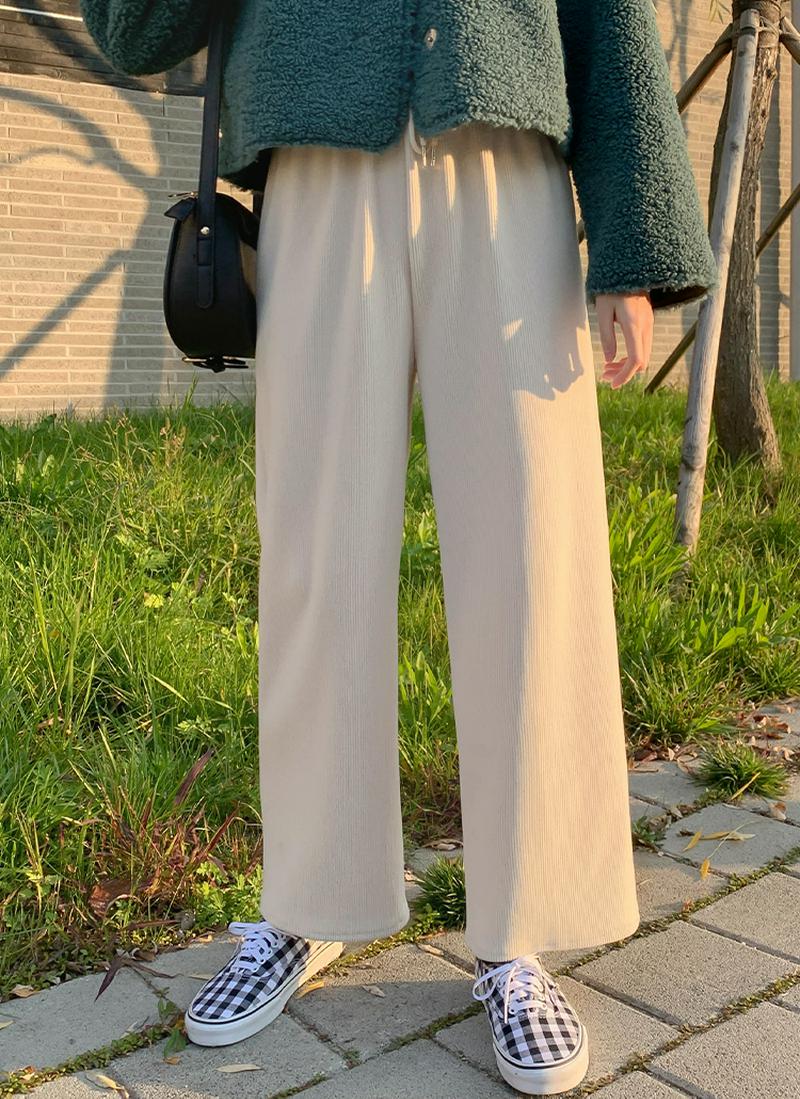 ウエストゴムリブパンツ