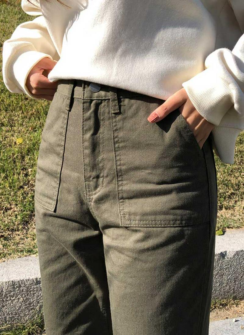 裏起毛ポケットコットンパンツ