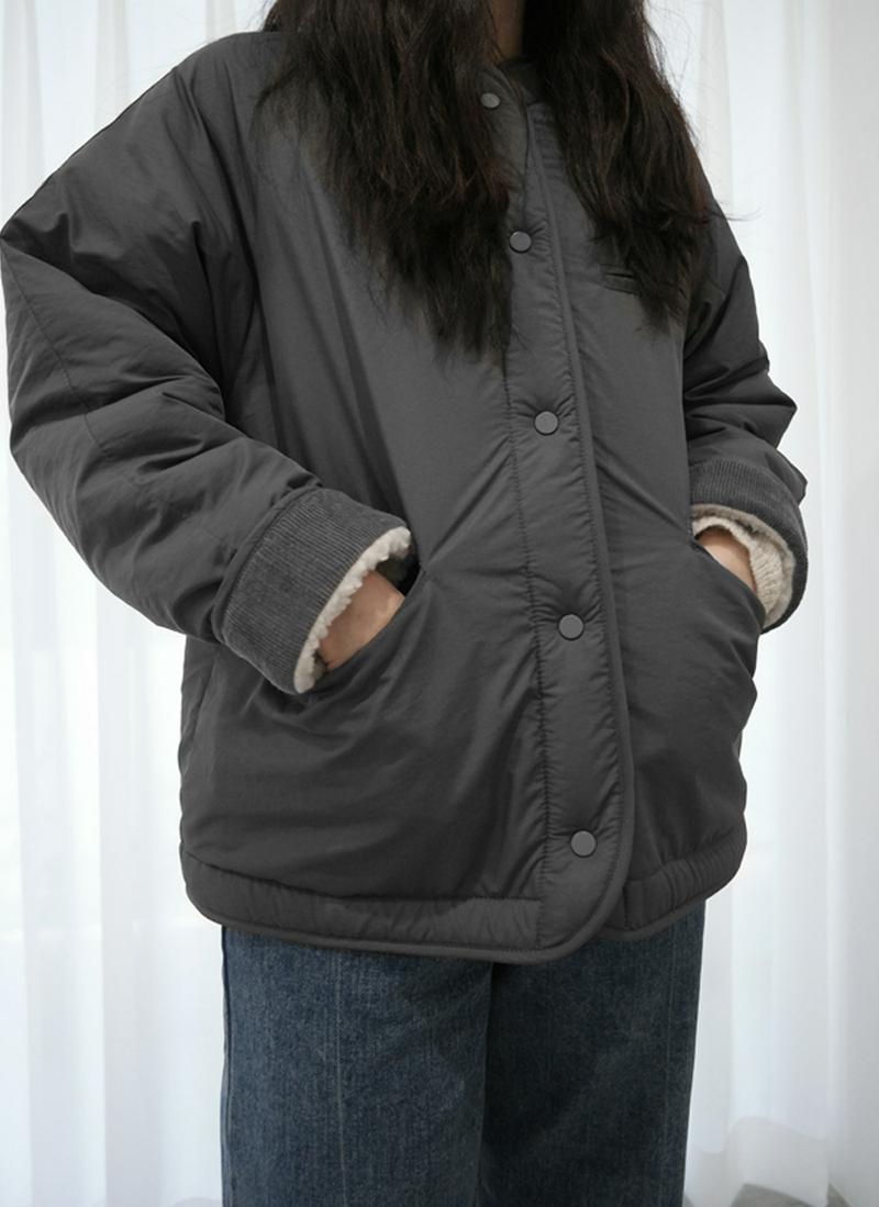 ボアライニングノーカラージャケット