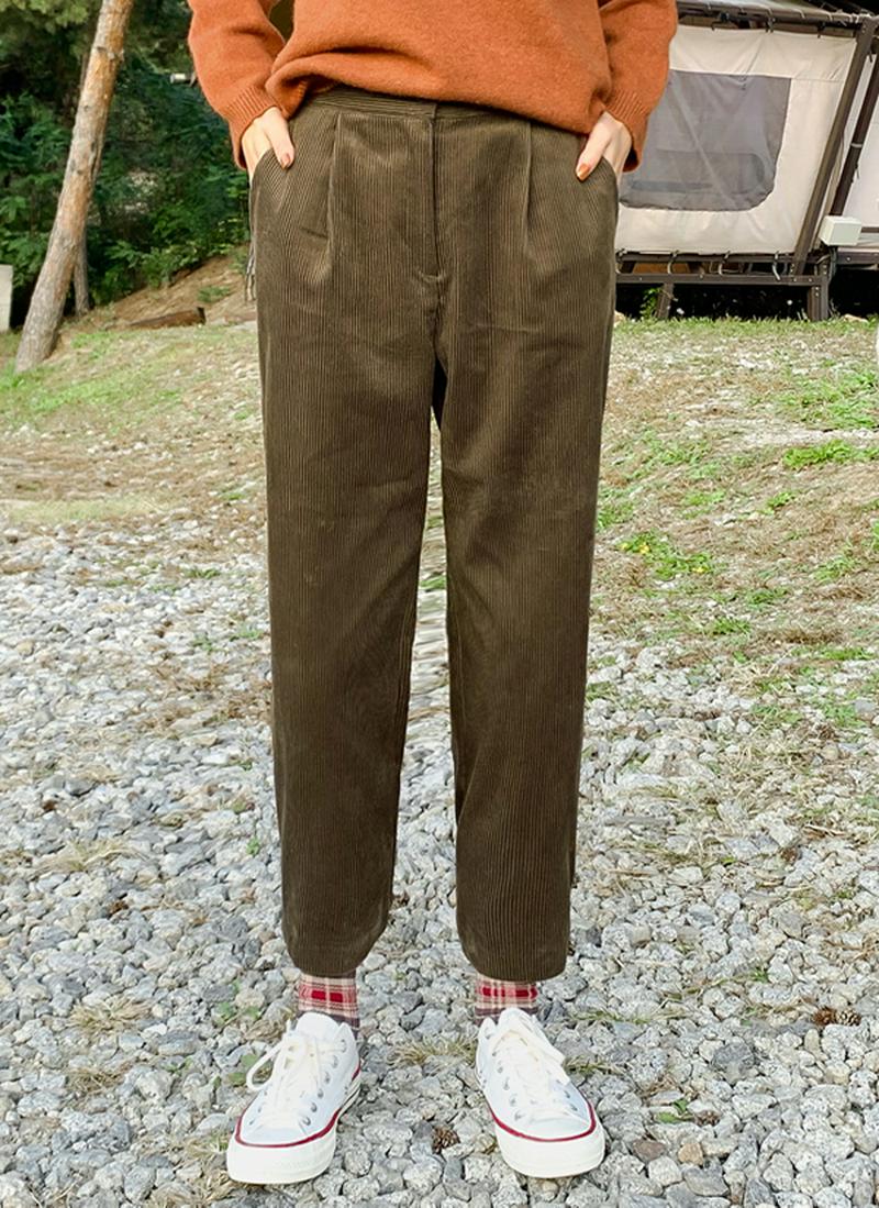 ウエストタックコーデュロイパンツ