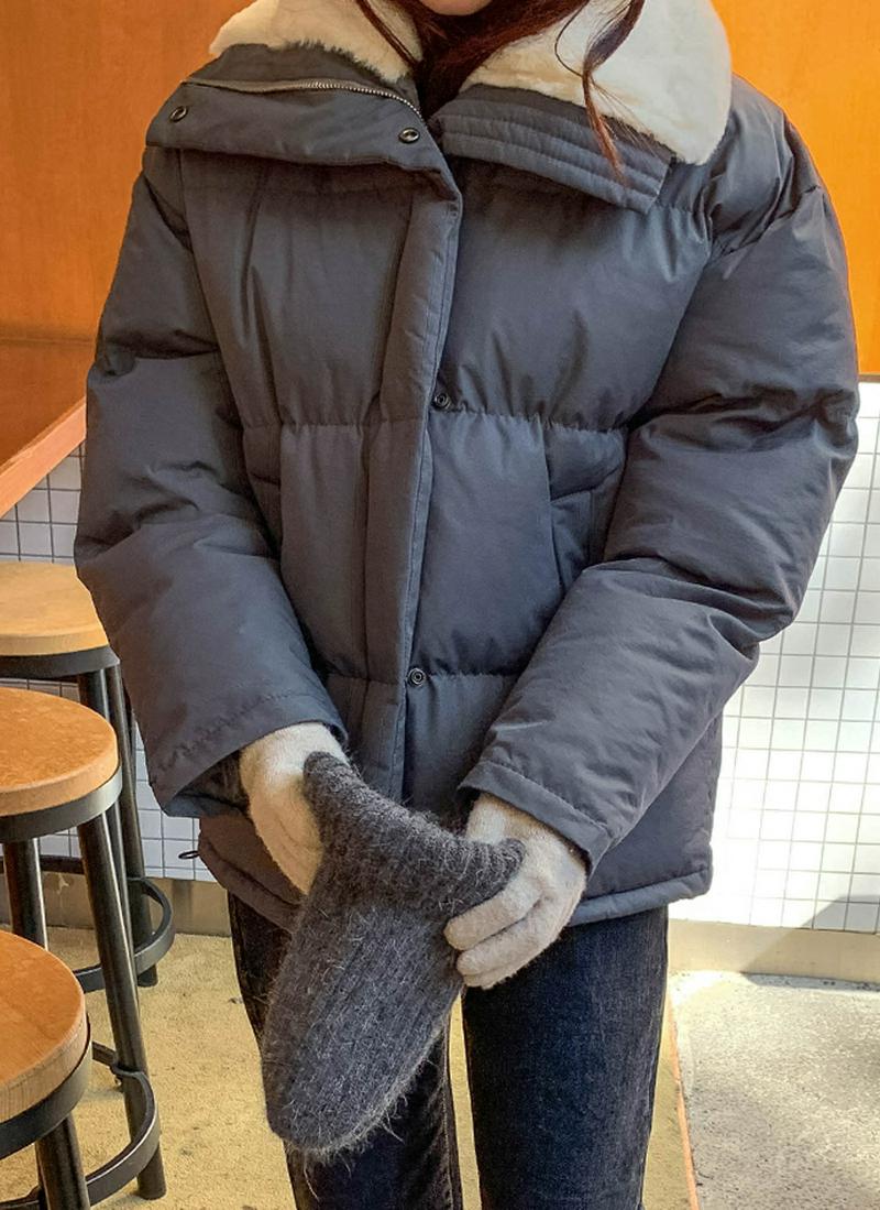 フェイクファーカラーウェルロンジャケット