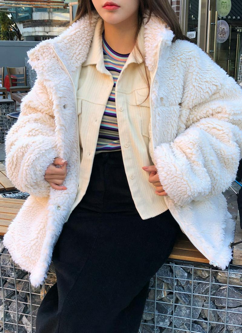 ボアジップアップオーバージャケット