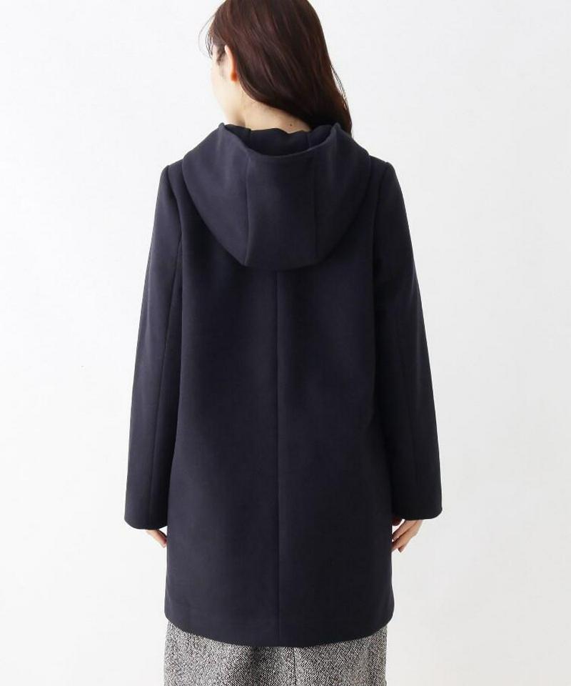 カットメルトンフーデットコート
