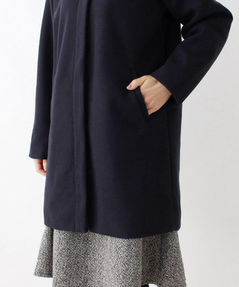 カットメルトンフーデットコート