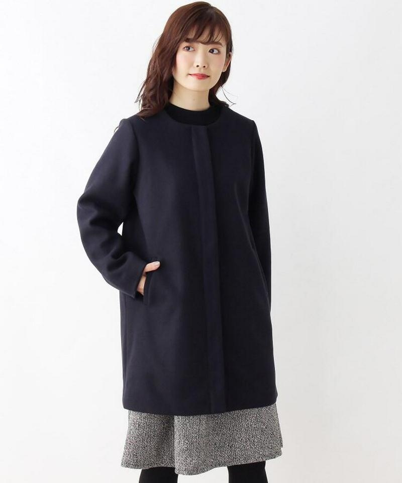 カットメルトンフーデットコート