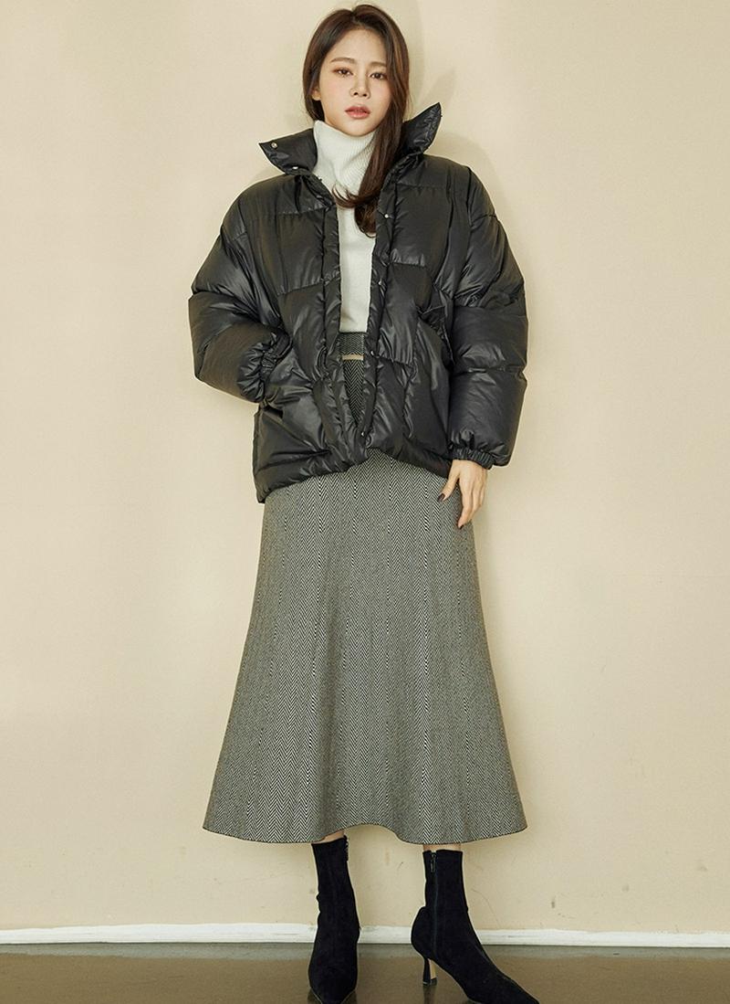 デイリーショート中綿ジャケット(ブラック)