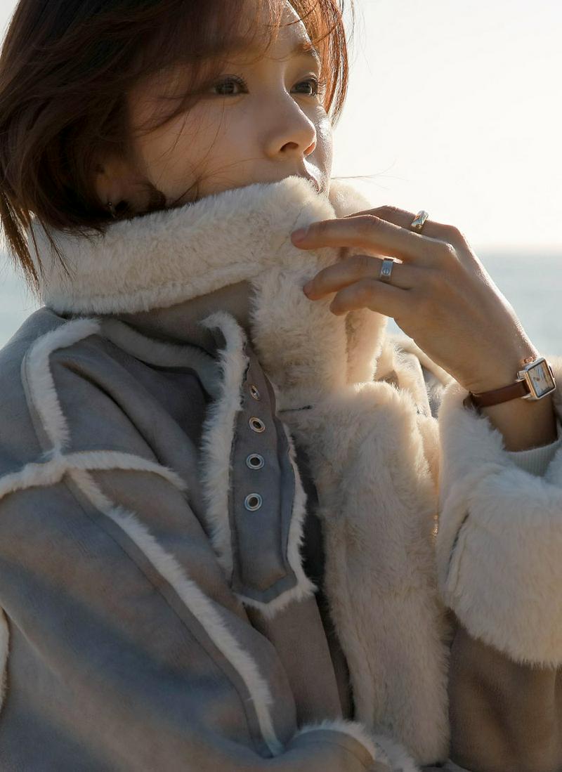 ロングエコムートンジャケット