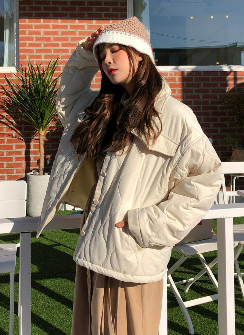 ウェーブラインキルティングジャケット