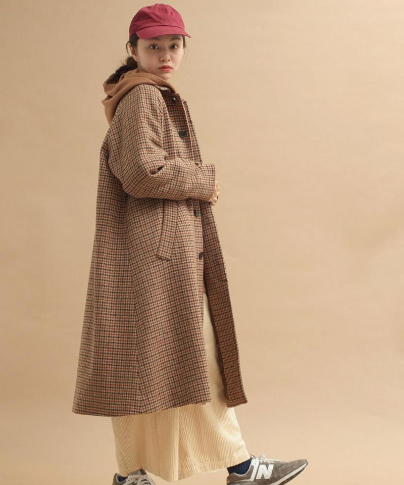 ○mat 英国調羊毛　チェックコート