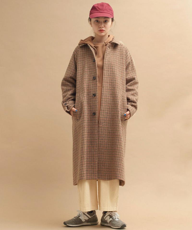 ○mat 英国調羊毛　チェックコート