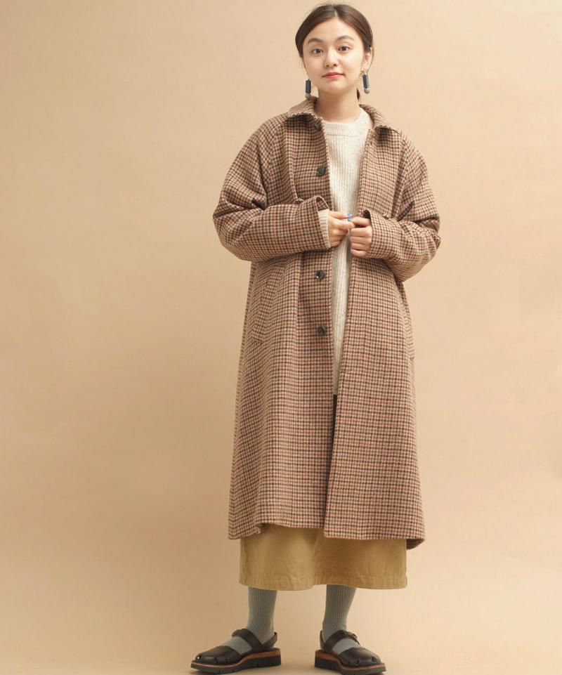 ○mat 英国調羊毛　チェックコート