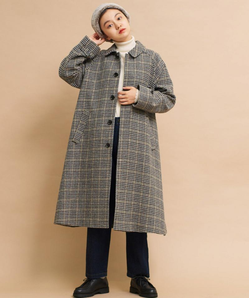 ○mat 英国調羊毛　チェックコート