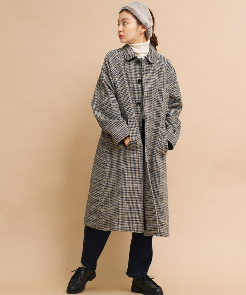 ○mat 英国調羊毛　チェックコート