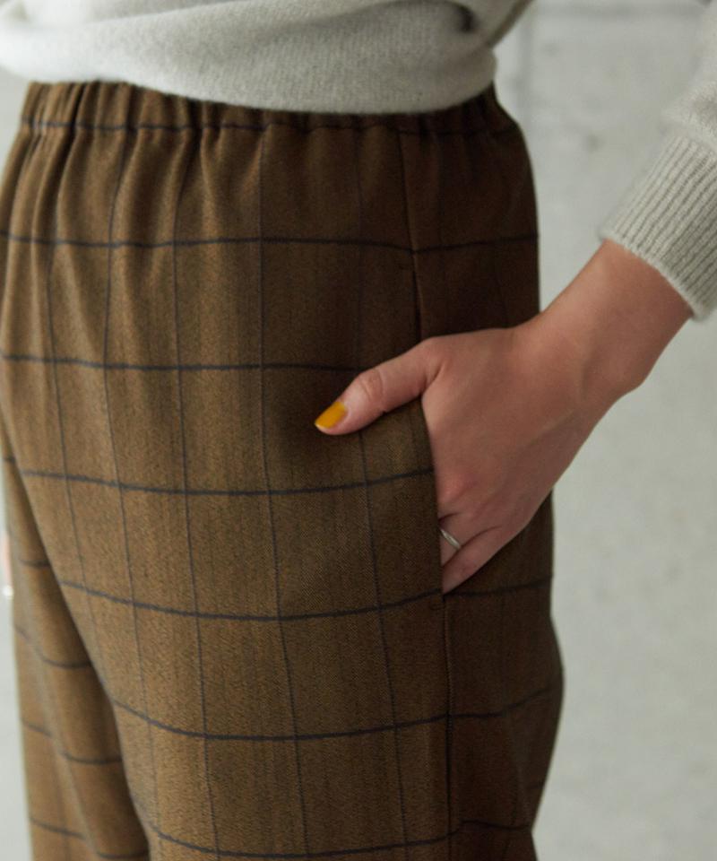 ○HERRINGBONE CHECK　ツムギートスパッツパンツ