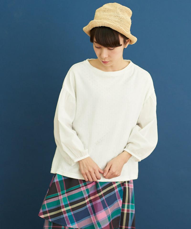 ○フィラメントドット　パフ袖Ｔ－シャツ