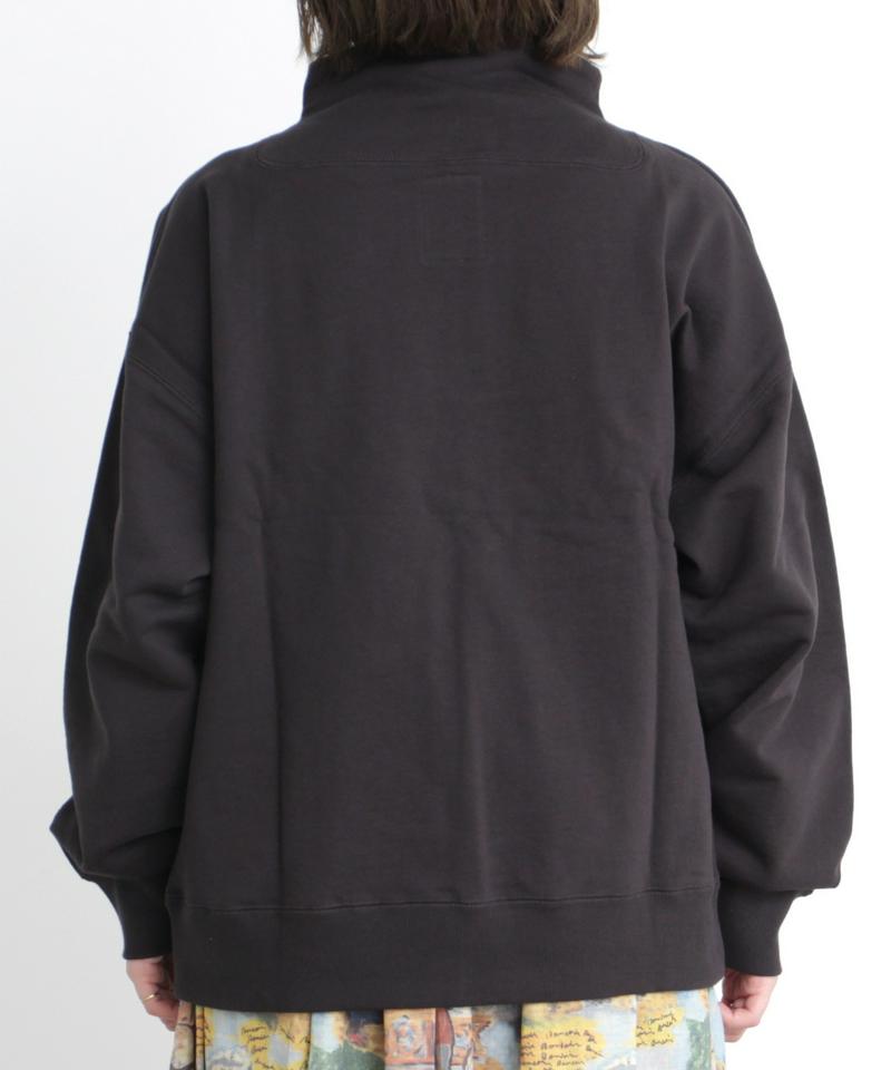 ○mat tight tension　裏毛ハーフジッププルオーバー